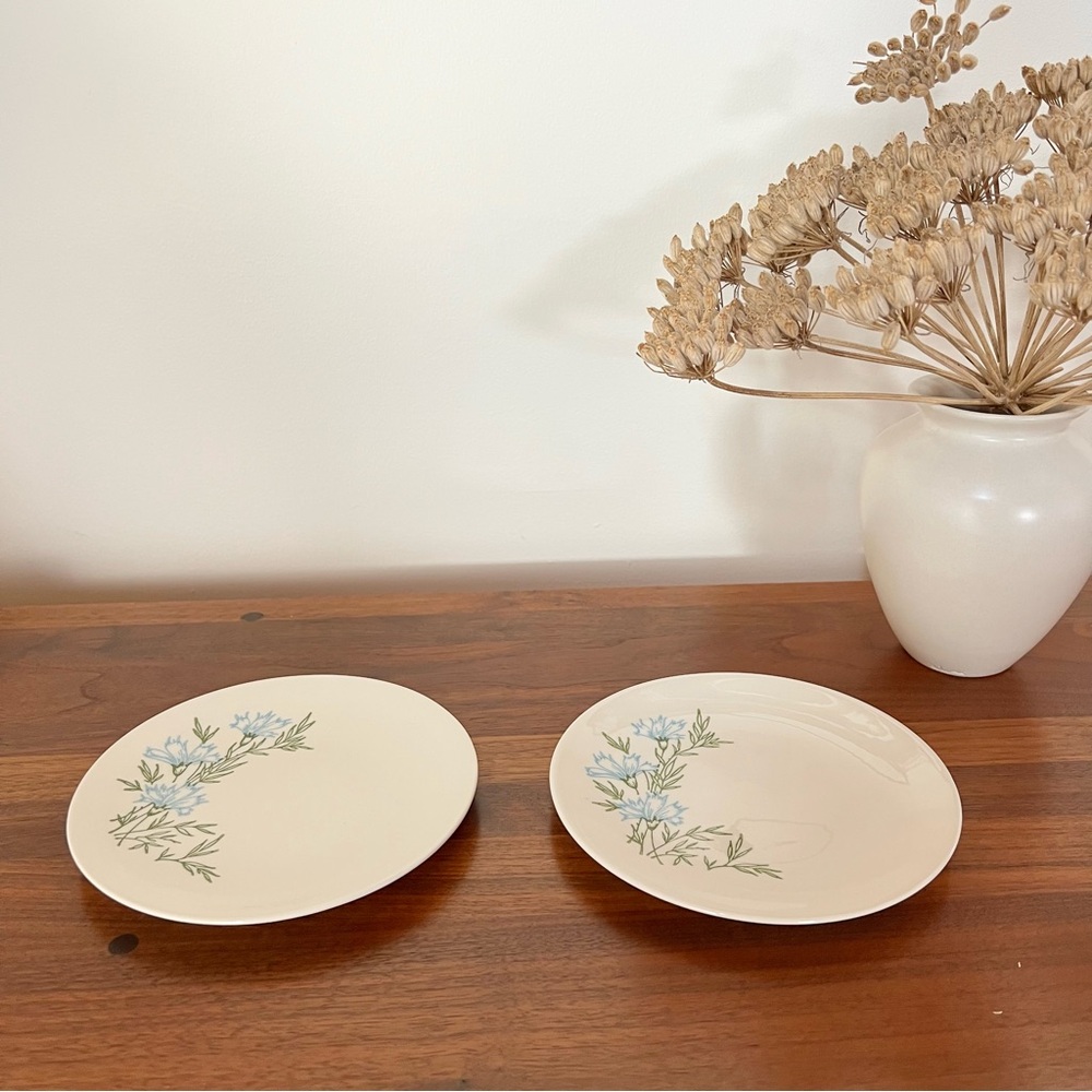 Vintage ceramic plates with delicate floral design - Picture 1 of 5